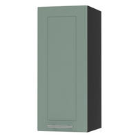 KÜCHENHÄNGESCHRANK Kvantum W2/20 Mint Matt / Schwarz Matt 20 / 32,5 / 72cm - Schwarz/Mintgrün, Holz/Holzwerkstoff (20/72/32.5cm) - Feldmann-Wohnen
