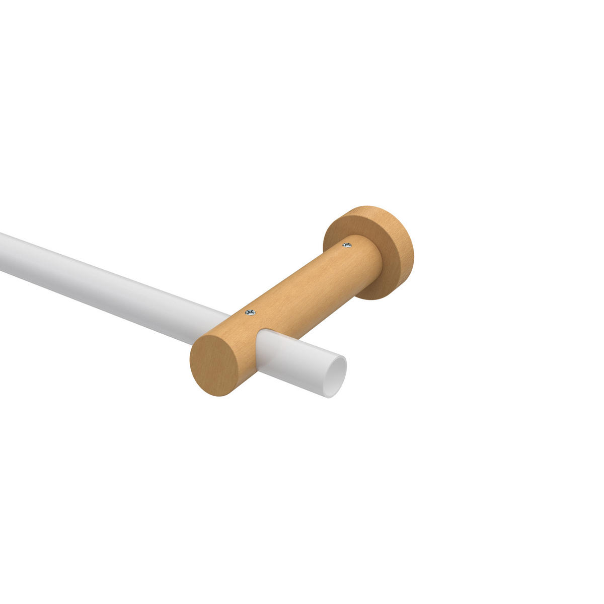 TRÄGER FÜR GARDINENSTANGEN 20 mm Ø, Talena 1-läufig, Buche - Buchefarben, Holz (15/5.3/5.3cm) - INTERDECO