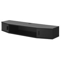 TV-WANDREGAL Tørring - Schwarz, Holzwerkstoff (110/17.5/30cm) - [en.casa]