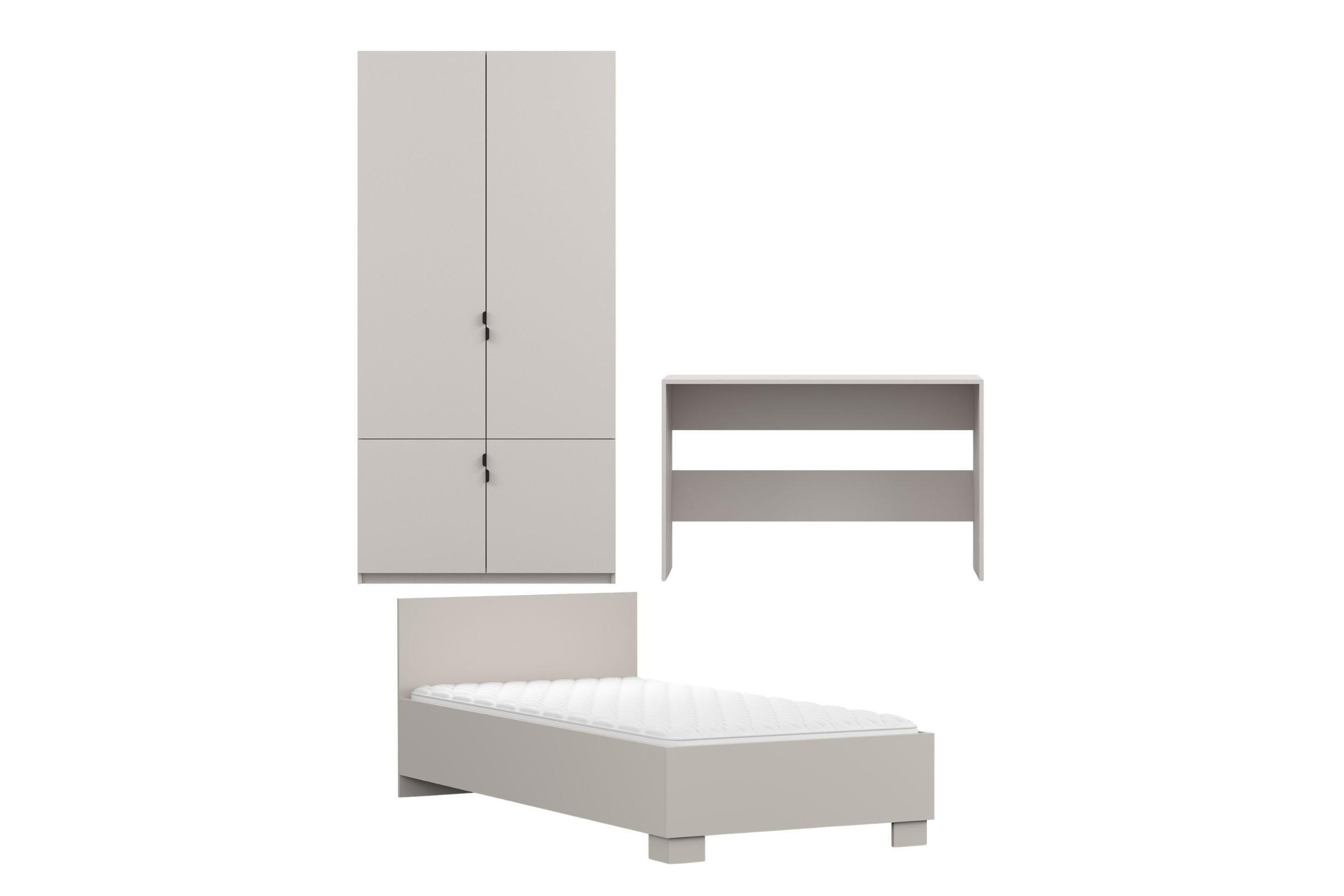 JUGENDZIMMER MANO D 3-teilig in Kaschmir - Kaschmir, Holzwerkstoff (314/200/205cm) - Deine Möbel 24
