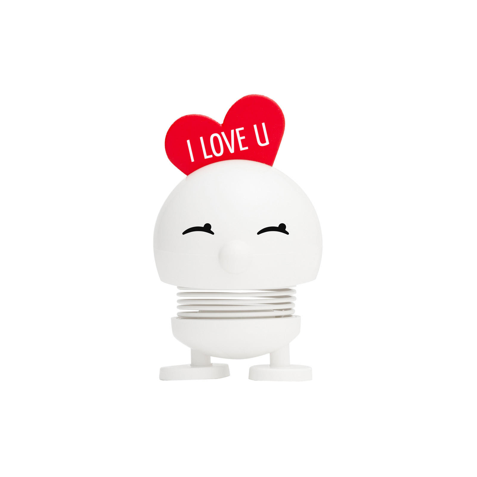 DEKOFIGUR Love Bimble S weiß 8,7 cm - Weiß, Kunststoff (5.8/8.7/5.8cm) - Hoptimist
