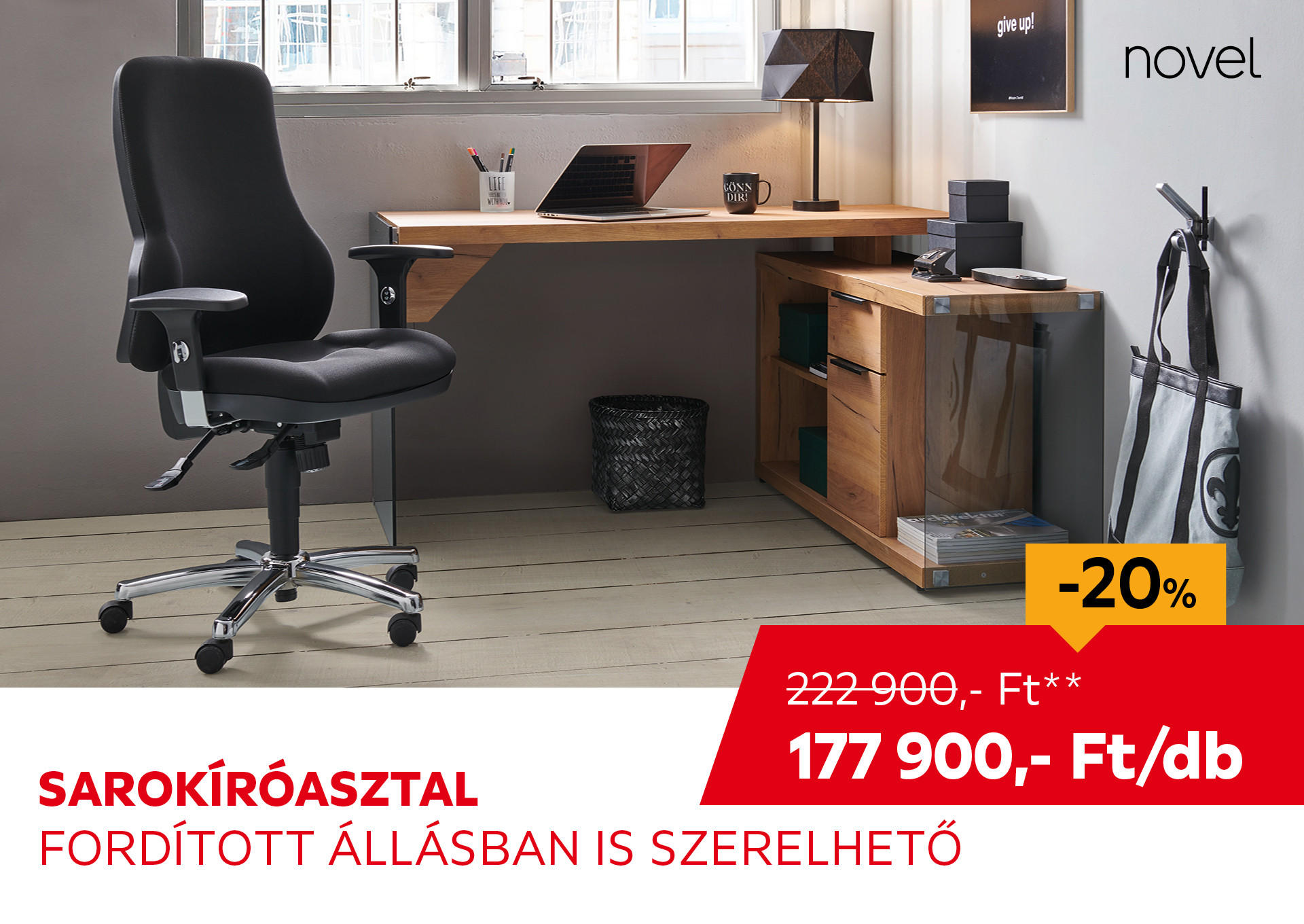 SAROKÍRÓASZTAL Kiemelt termék 222900 Ft.- helyett 177900 Ft.-