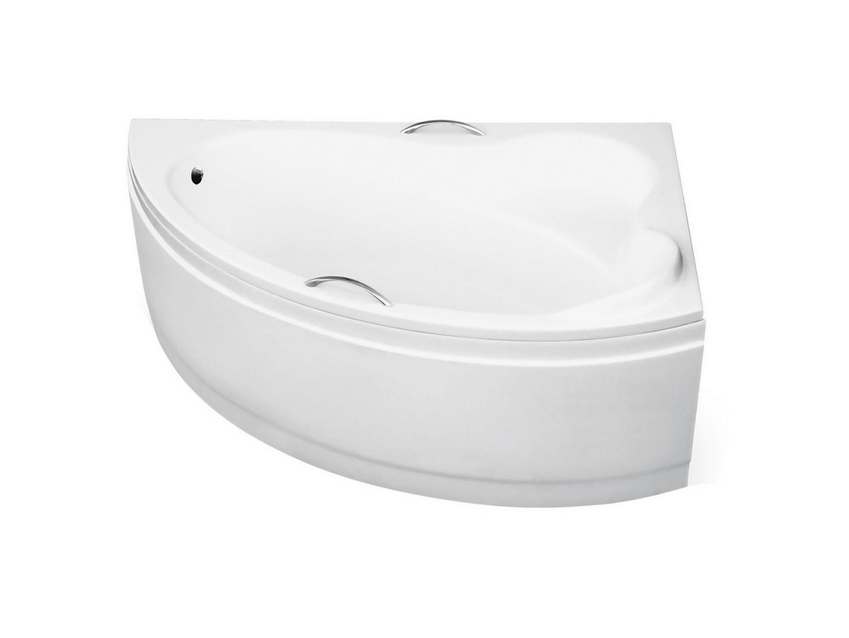 BADEWANNE Eckwanne ADA 140/90 Rechts mit Schürze Ablauf Füße - Weiß, Kunststoff (90/57.5/140cm) - bad land