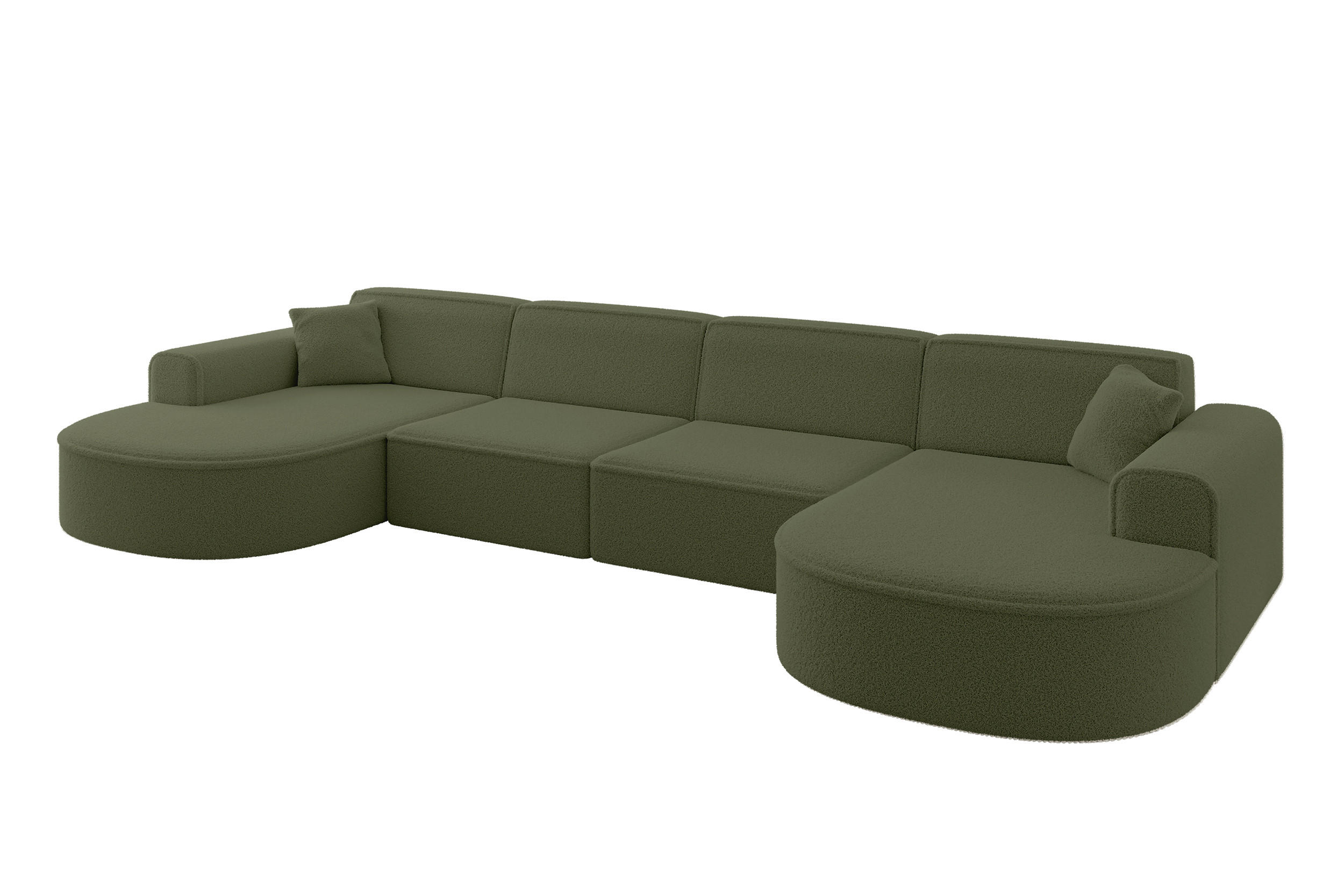 ALTDECOR SEDACÍ SOUPRAVA MARI-U2 – 388x171x79 cm, zelená, buklé