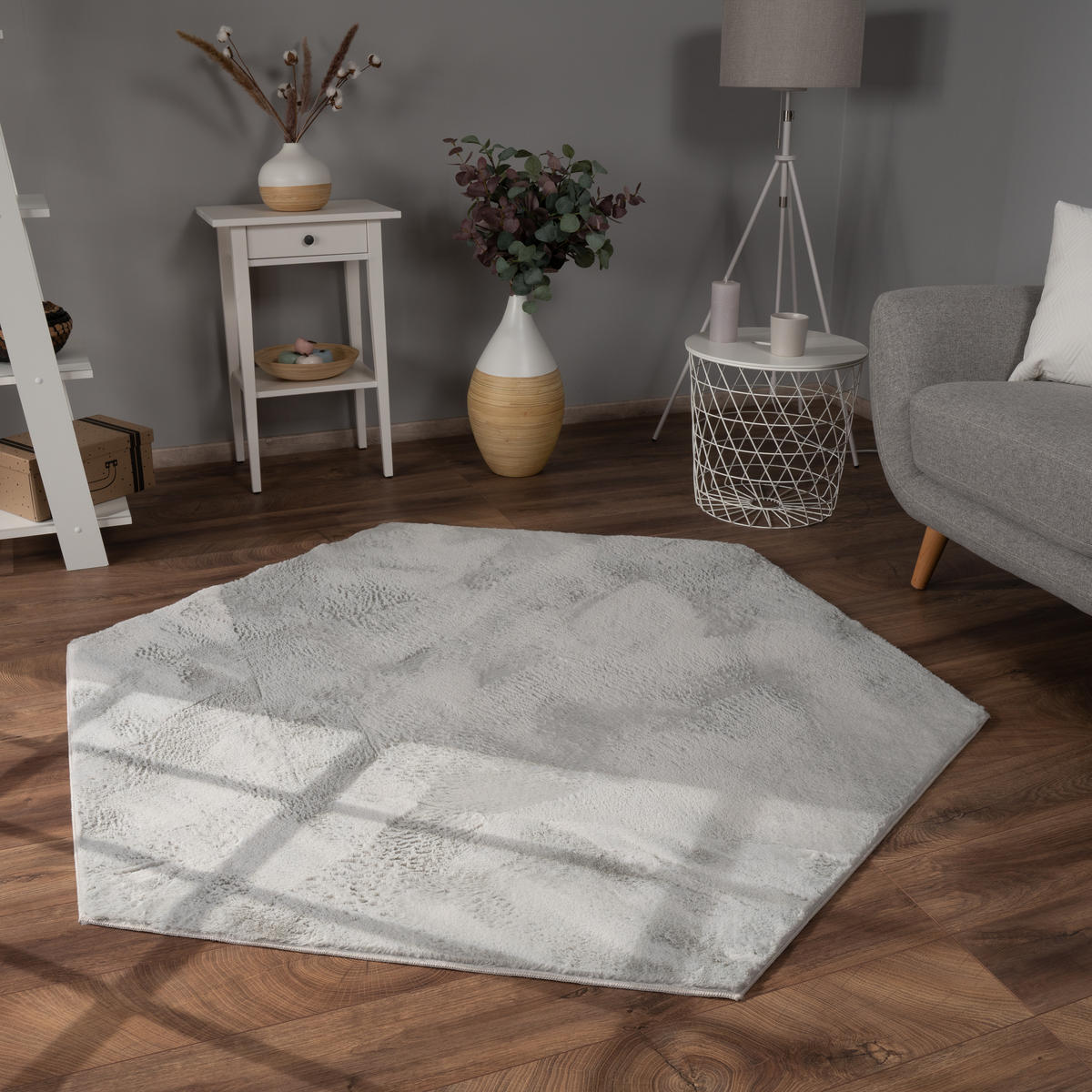 HOCHFLORTEPPICH 150/170 cm Soft 380 - Grau, Textil (150/170cm) - Paco Home