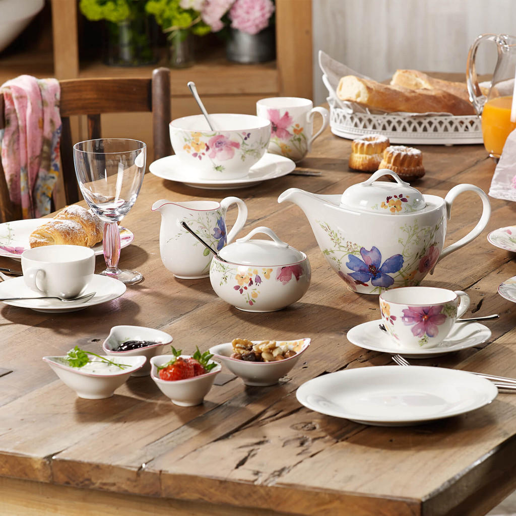 TEESERVICE Mariefleur Gris Basic bunt 20er Set - Multicolor, Keramik (1/1/1cm) - Villeroy & Boch