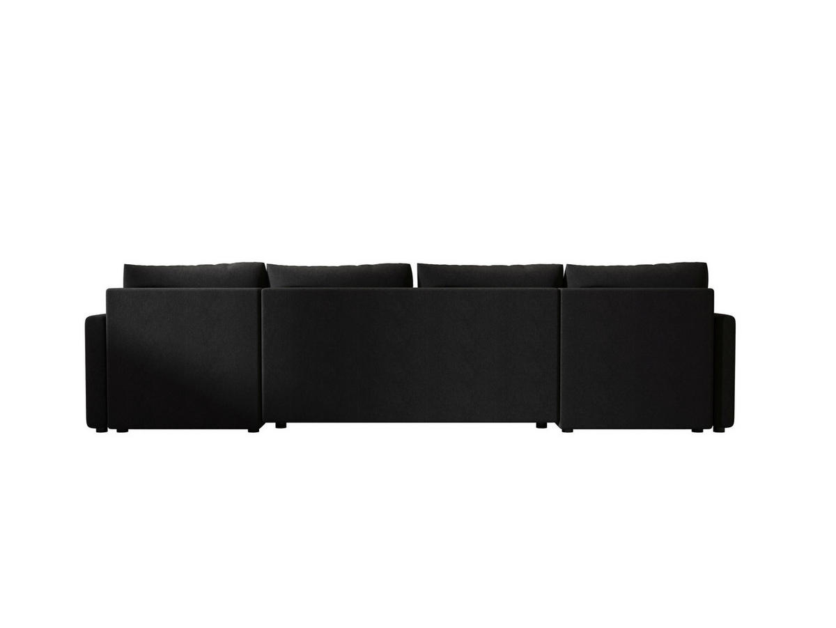 ECKSOFA MOS U BIS Cosmic 100 mit Schlaffunktion - Schwarz, Textil (285/85/140cm) - Bedante