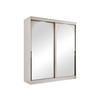 SCHIEBETÜRENSCHRANK Modin 180 - Kaschmir/Schwarz, Holzwerkstoff/Kunststoff (180/216/65cm) - MIRJAN24