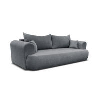 SCHLAFSOFA BRAVO 247/90 in Bouclé Dunkelgrau - Dunkelgrau, Holz/Holzwerkstoff (247/69/90cm) - Deine Möbel 24