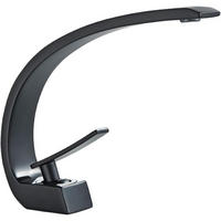 WASCHTISCHARMATUR Luxus Messing, Heiß Kalt Wasser, Schwarz - Schwarz, Metall (22/20/5cm) - Kaket