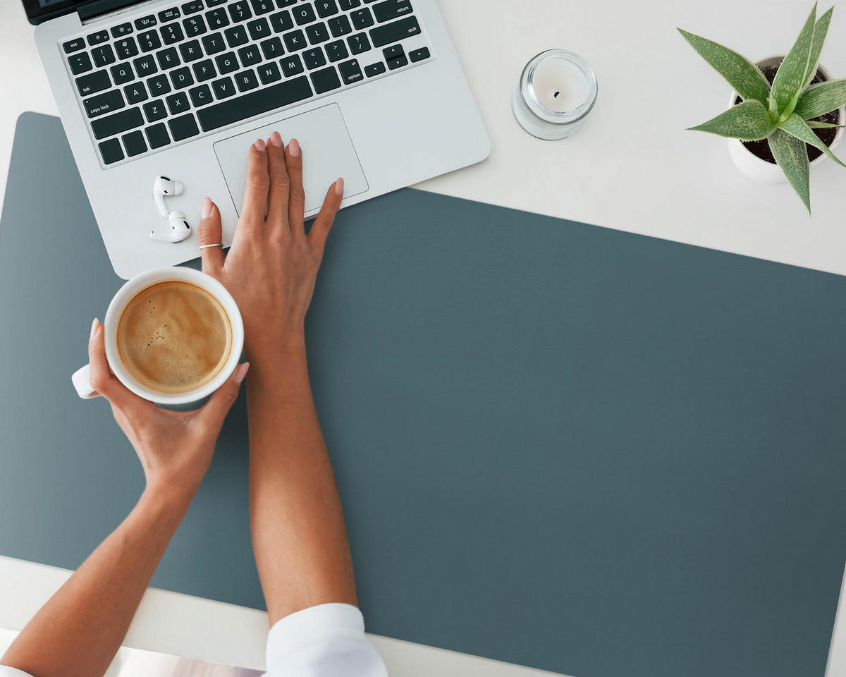 SCHREIBTISCHUNTERLAGE 100x50 cm Türkis - Mintgrün, Kunststoff (100/50/1.6cm) - Wallfluent