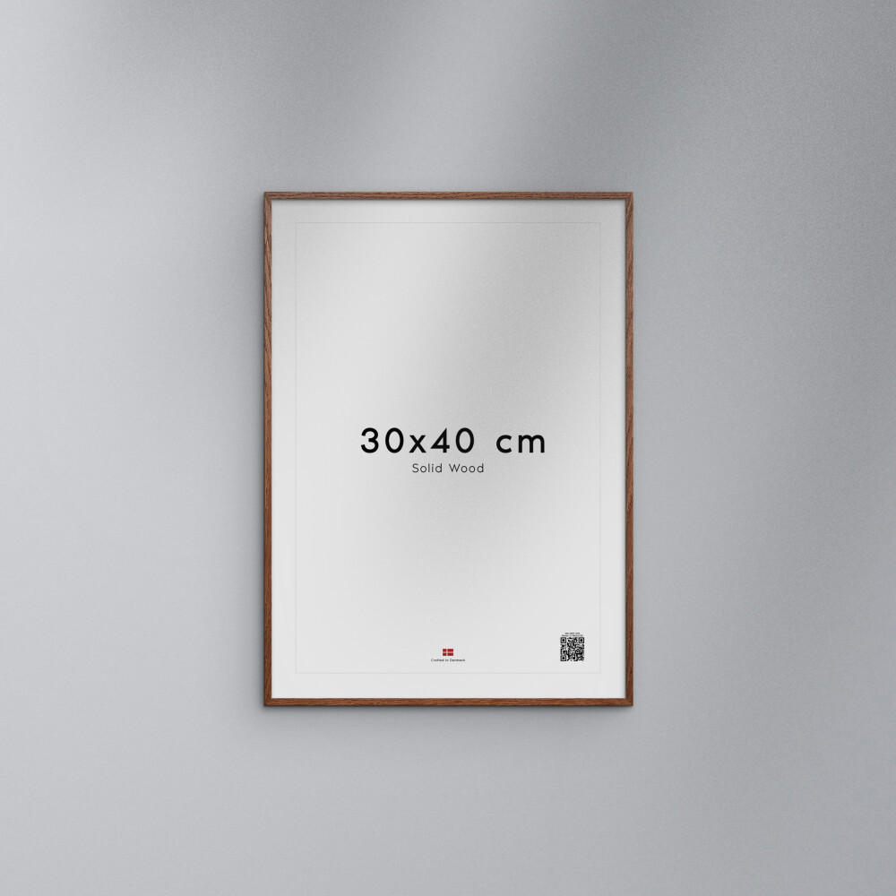 RAHMEN Dunkles Eichenholz Acryl - Eichefarben, Holz/Papier (30/40/2cm) - Poster&Frame