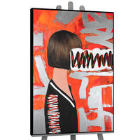 GEMÄLDE Abstrakte Emotion Schattenfugenrahmen Schwarz 120x80 cm - Schwarz, Holz (120/80cm) - YS-art gallery