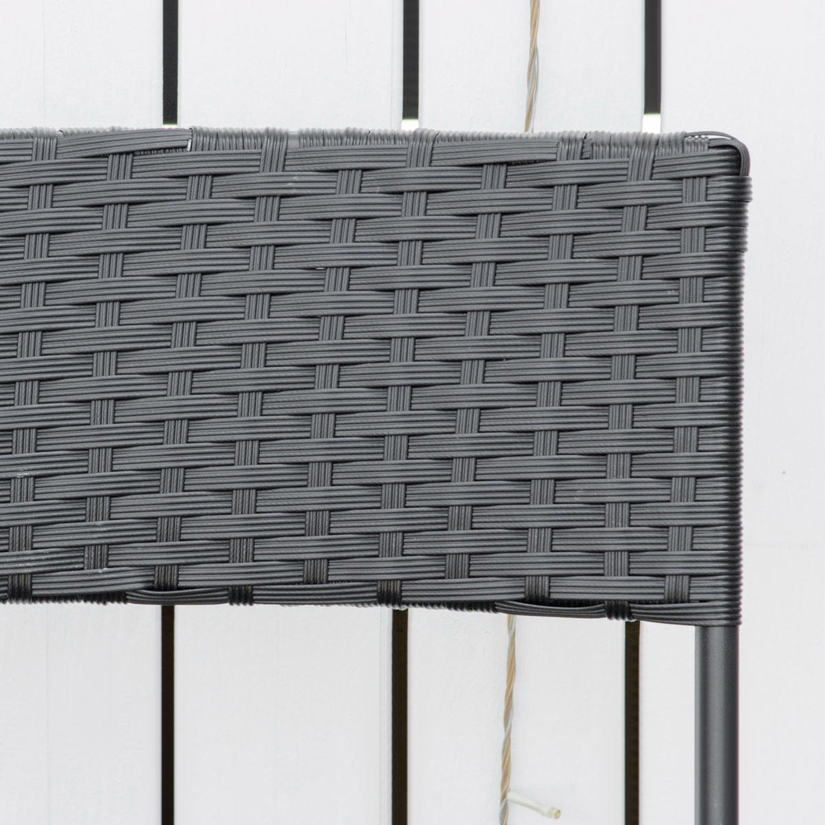 BALKONGARNITUR aus Rattan 60x60x72cm braun mit Klappstühlen - Braun, Naturmaterialien - Modfu