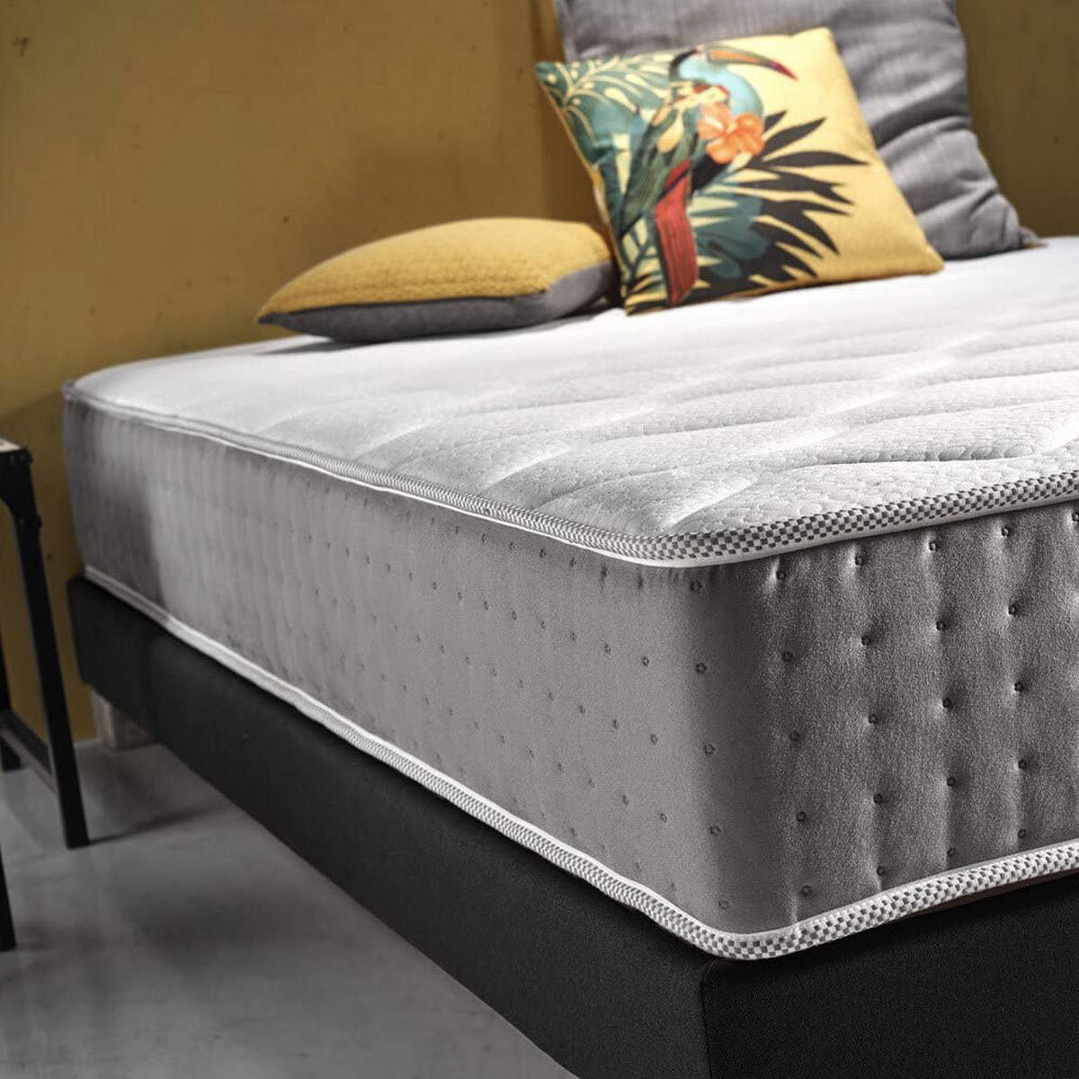 MATRATZE 200x200 Selbstkühlung H2/H3 19 cm - Weiß, Textil (200/200cm) - Simpur