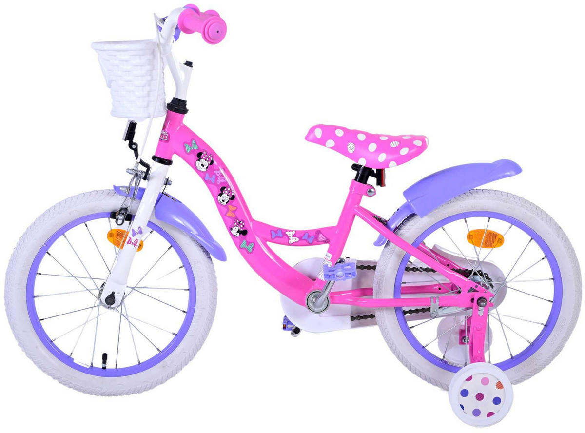 KINDERFAHRRAD Minnie Cutest Ever - Mädchen - Rücktritt + Handbremse - Rosa - Rosa, Metall (49cm) - TPFSports