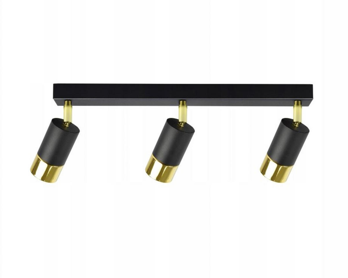 DECKENLEUCHTE Milano Tube - Goldfarben/Schwarz, Metall (8/50/18cm) - kiki design