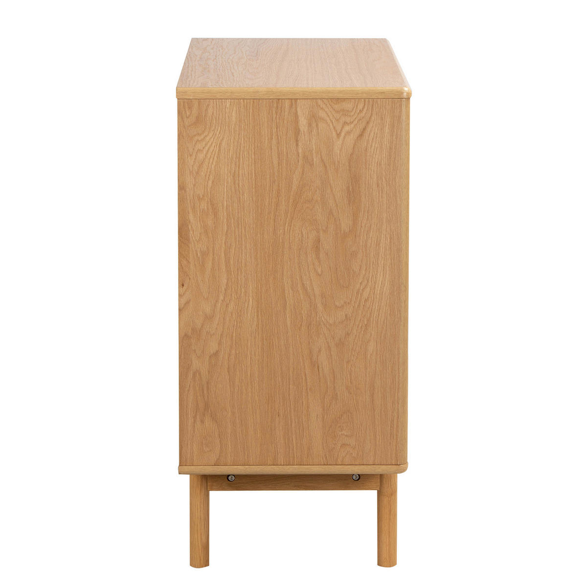 KOMMODE - Echtholzfurnier - Eiche - Braun, Holz/Holzwerkstoff (80/86/40cm) - home24