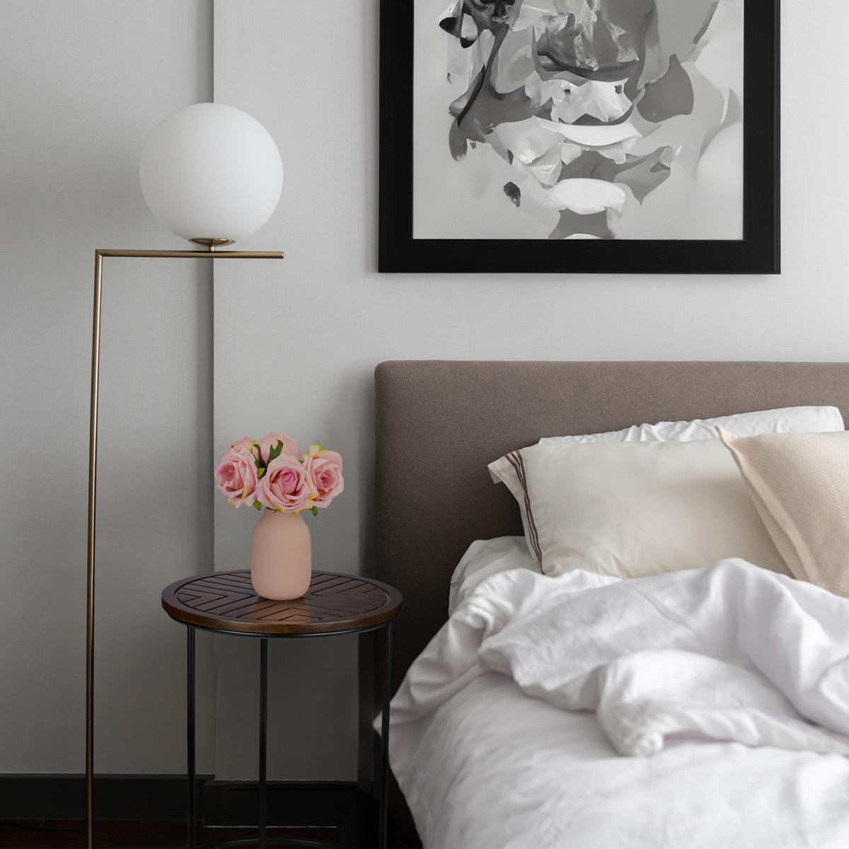 3DÍLNÁ sada odkládacích stolků - hnědá, kov/dřevo (41/41/53cm) - Relaxdays