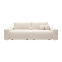 SCHLAFSOFA - 4 Personen - Stoff - Cremefarben - - Creme, Textil (257/87/105cm) - Vente-Unique