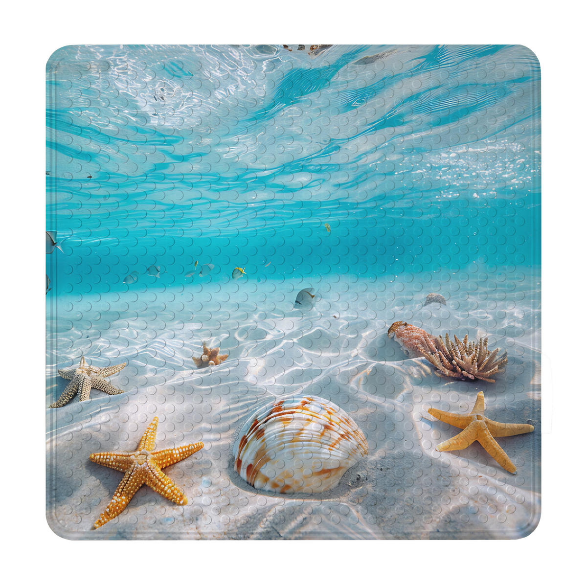 BADEMATTE Waterworld - Blau, Kunststoff (53/53cm) - Sanilo