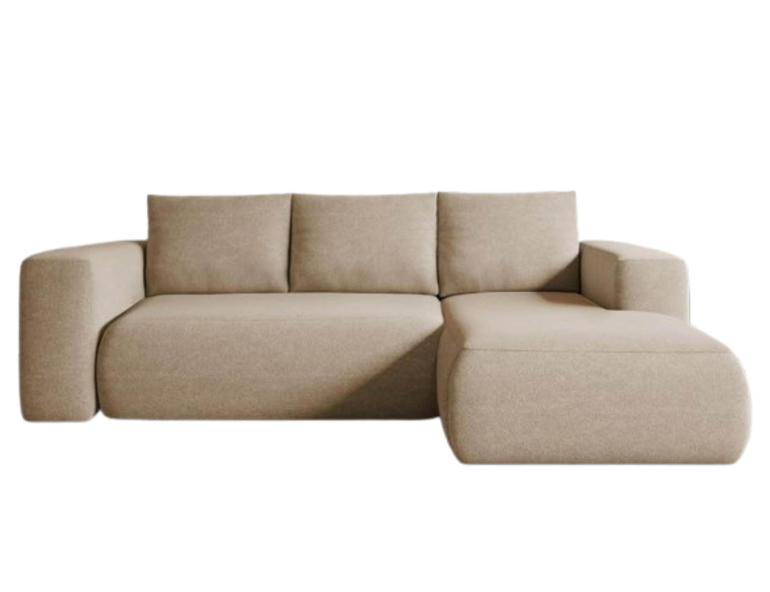 ECKSOFA LAMBI, Beige - Castel 15 - Kaschmir/Beige, Textil (266/114cm) - Moderno Meble