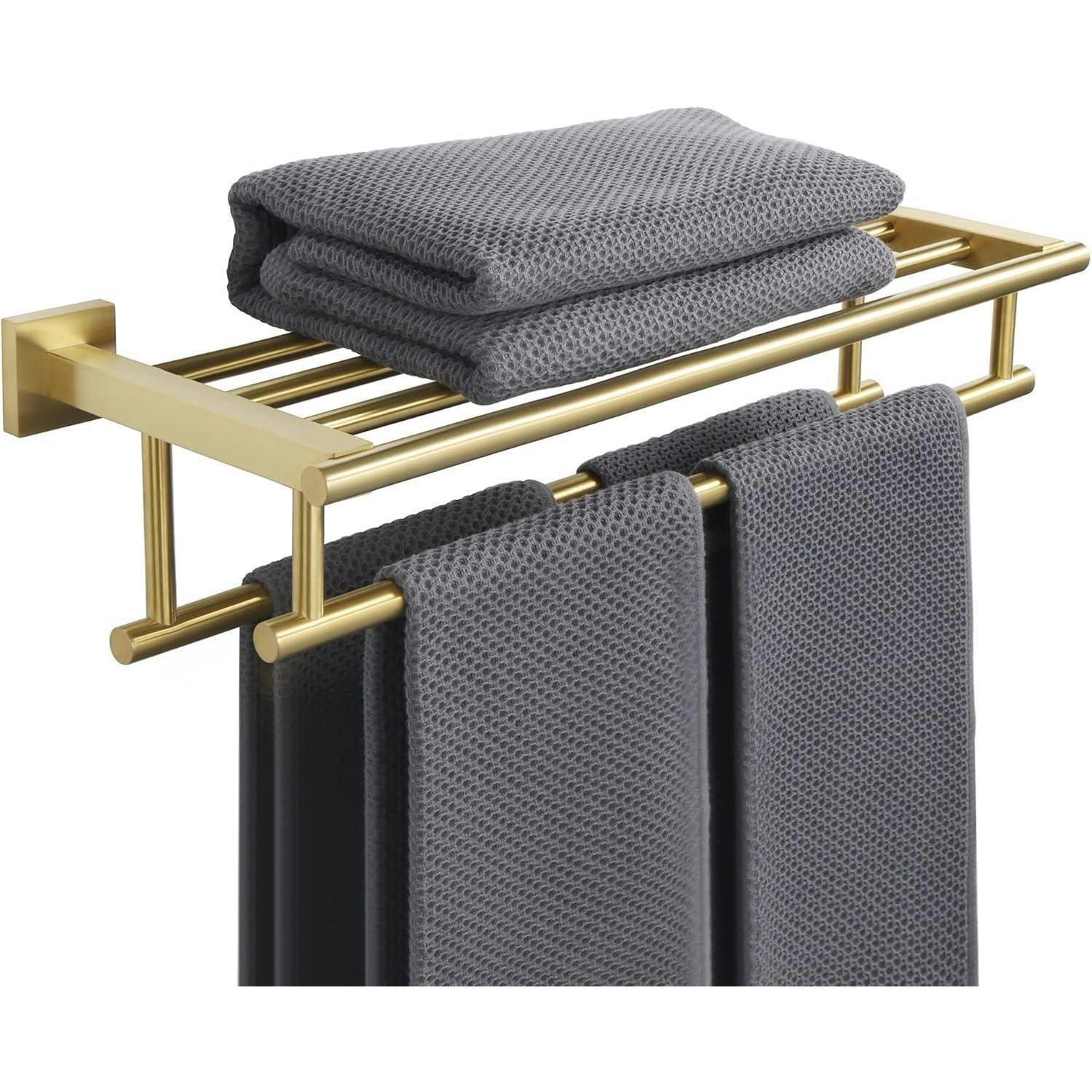 HANDTUCHHALTER Wand 50 cm Gold Edelstahl - Goldfarben, Metall (20.2/13.2/50cm)