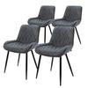 ESSZIMMERSTUHL Samt Anthrazit 4er Set - Anthrazit, Metall (54/81/60cm) - ML-DESIGN