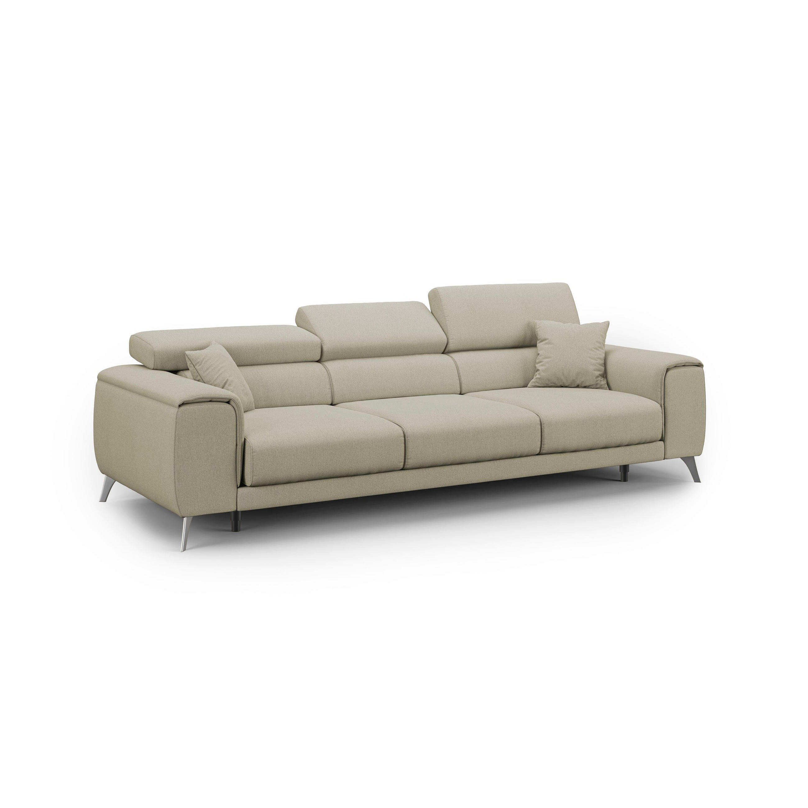 LINEARSOFA Fusion - Creme, Textil (260/74/102cm) - Divani.store