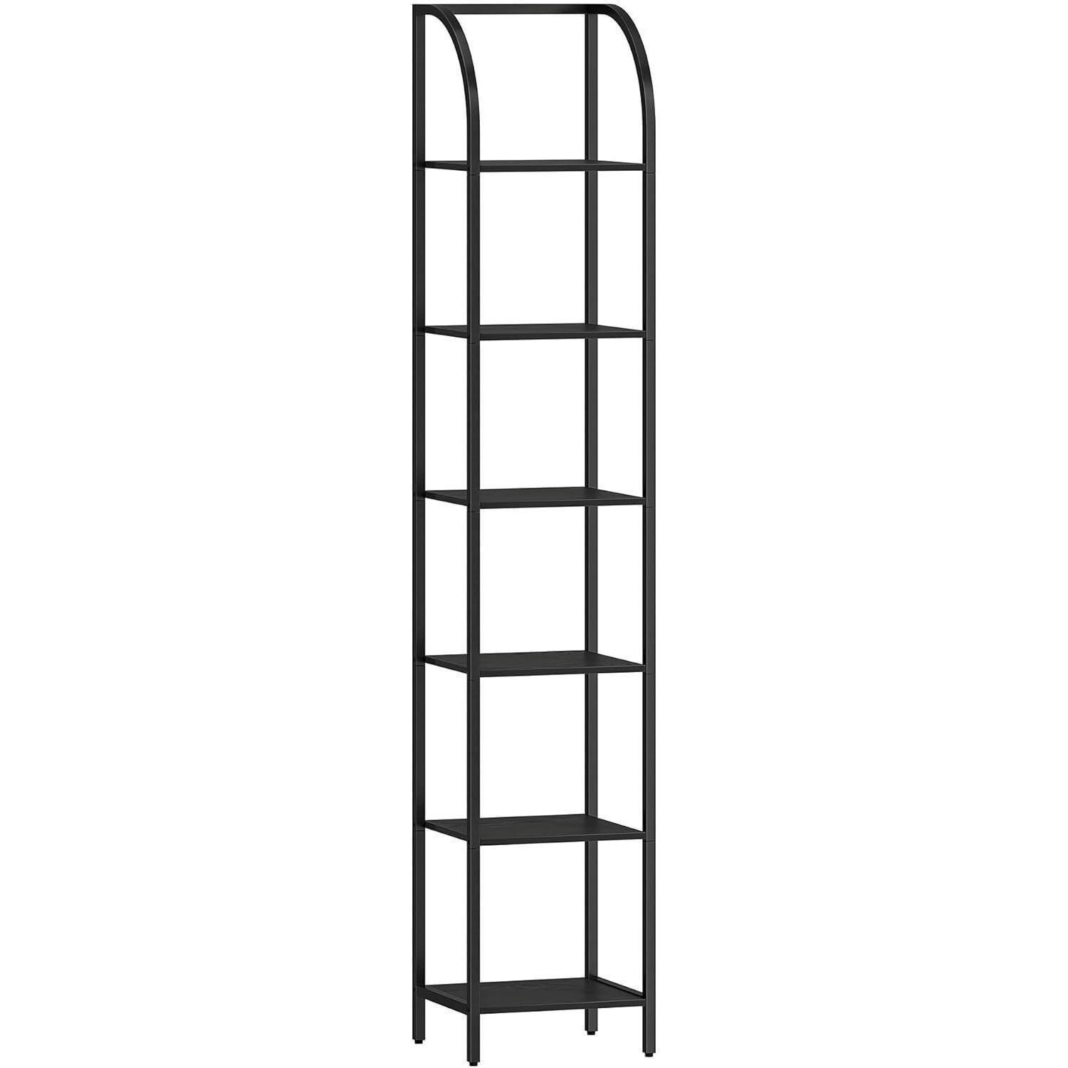 BÜCHERREGAL 6 Ebenen Metallrahmen Schwarz 30 x 33,6 x 182,5 cm - Schwarz, Metall (33.6/182.5/30cm)