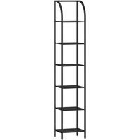 BÜCHERREGAL 6 Ebenen Metallrahmen Schwarz 30 x 33,6 x 182,5 cm - Schwarz, Metall (33.6/182.5/30cm)