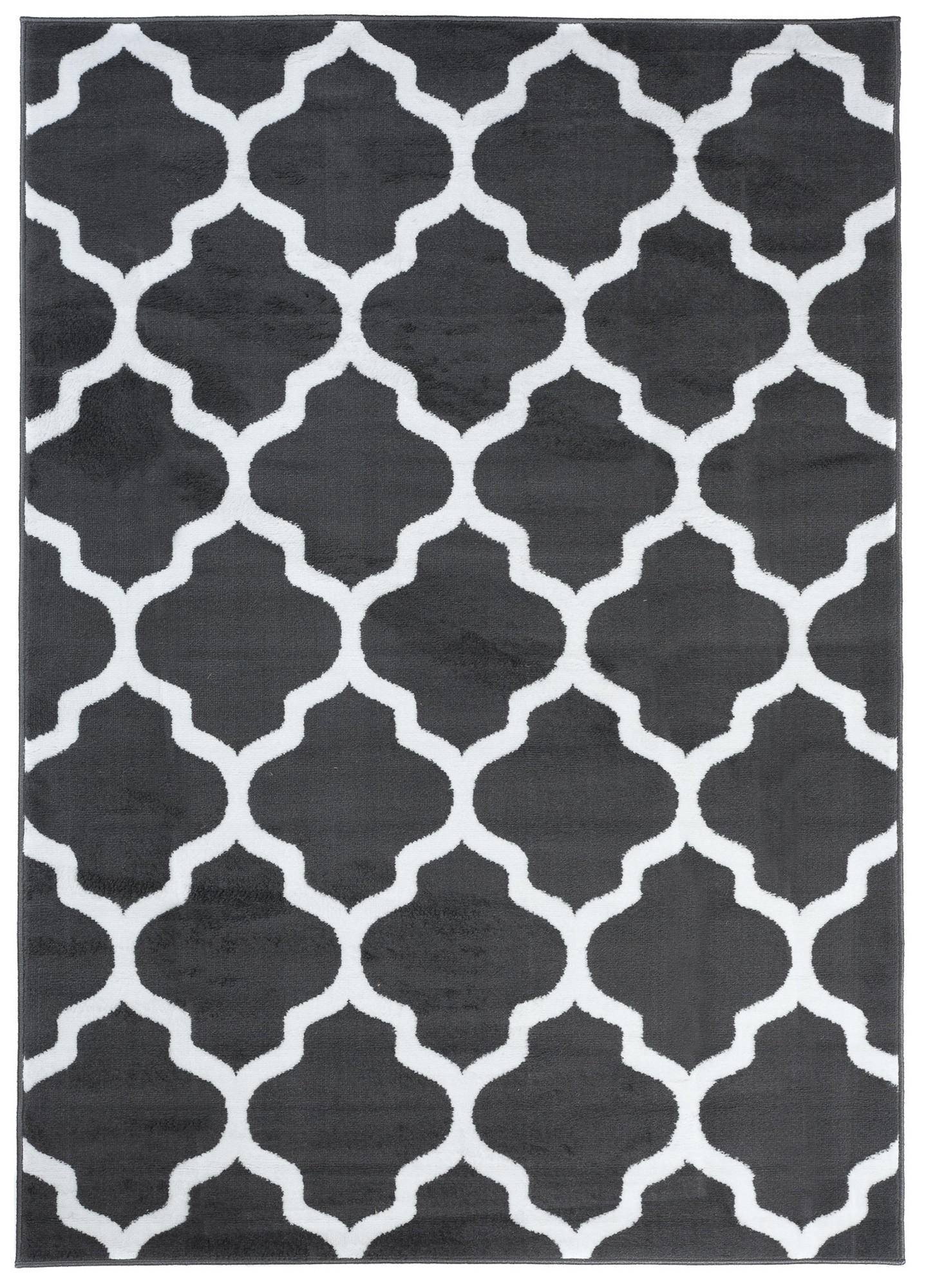 TEPPICH LUXURY Dunkelgrau Marokkanisch Geometrisch 140/200 cm - Dunkelgrau, Textil (140/200cm) - Tapiso