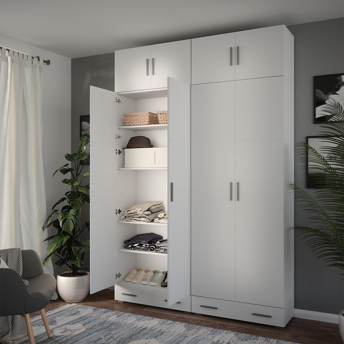 PŘÍDAVNÝ MODUL Ingo Bílá - bílá, kompozitní dřevo (80/40/37cm) - Vicco