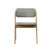 KLAPPSTUHL 2er-Set, Grau, Massivholz Buche, gepolstert - Grau, Holz (52/77/59cm)