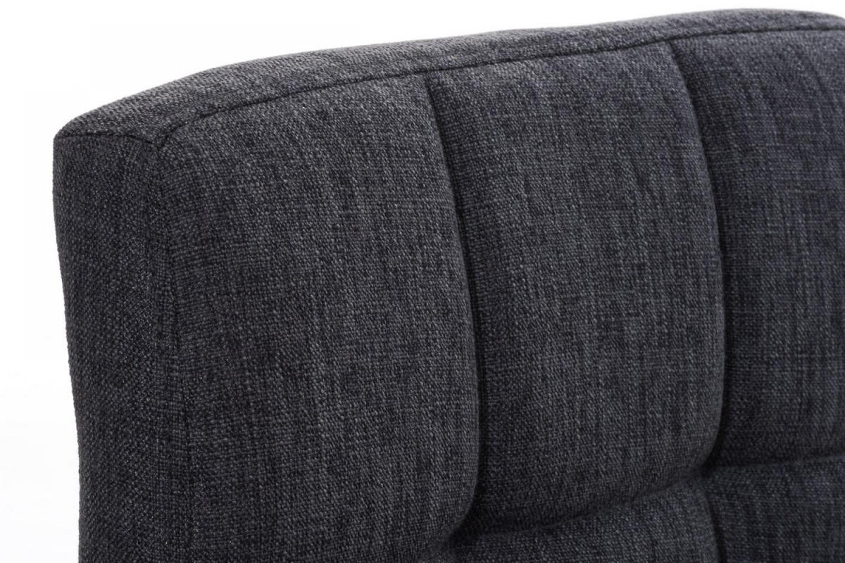 BARHOCKER Stoff dunkelgrau - Chromfarben/Dunkelgrau, Textil/Metall (46/94/47cm) - CLP