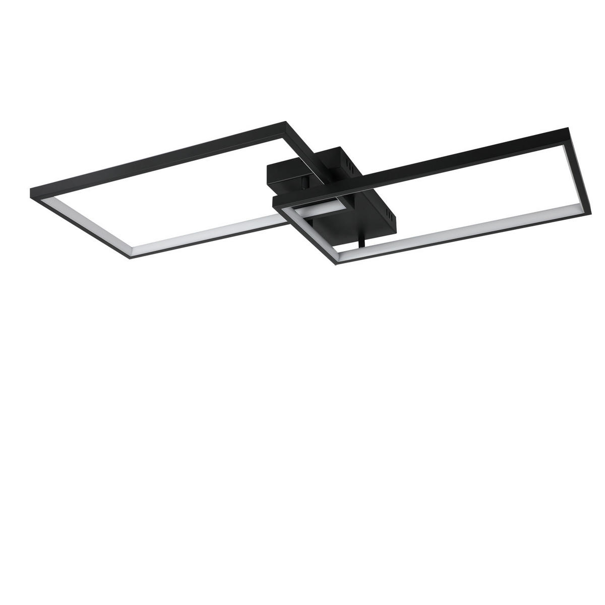 LED-DECKENLEUCHTE Edith 80/39/7.5 cm - Schwarz, Kunststoff (80/39/7.5cm) - Nettlife