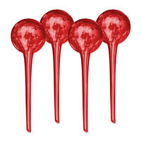 4XBEWÄSSERUNGSKUGEL - Rot, Glas (9/30/9cm) - Relaxdays
