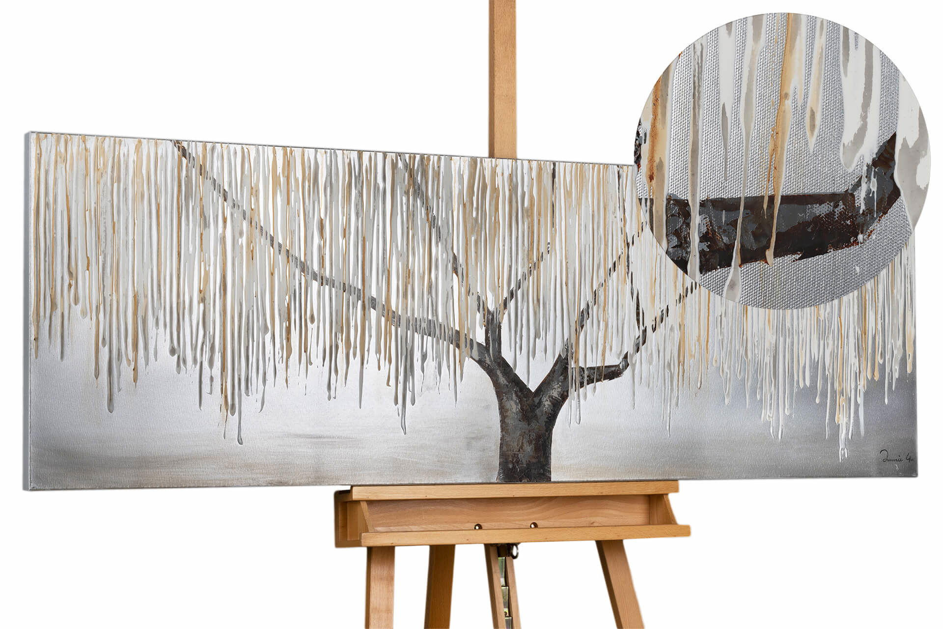 ÖLGEMÄLDE 150/50 cm - Beige, Holz/Textil (150/50cm) - KUNSTLOFT