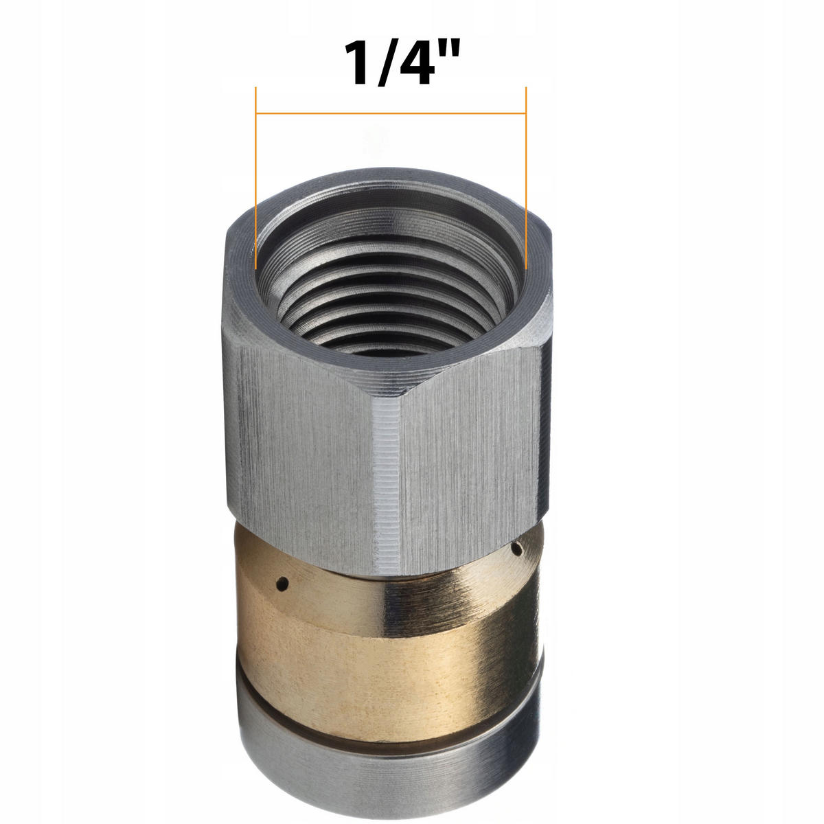 SCHLAUCH HydroClean DuoJet 15M Rohrreinigung Set, 15 m, 155 bar, max. 529 bar, M22/1/4" NPT, 2 Düsen - Multicolor, Kunststoff/Metall (23/7/23cm)