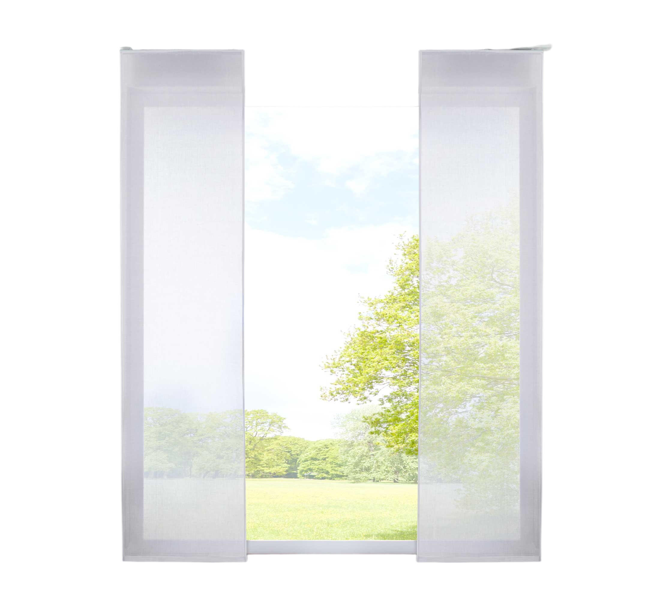 SCHIEBEGARDINE 2ER SET »Nizza« HxB 245x60 cm Weiß - Weiß, Textil (60/245cm) - Gardinenbox