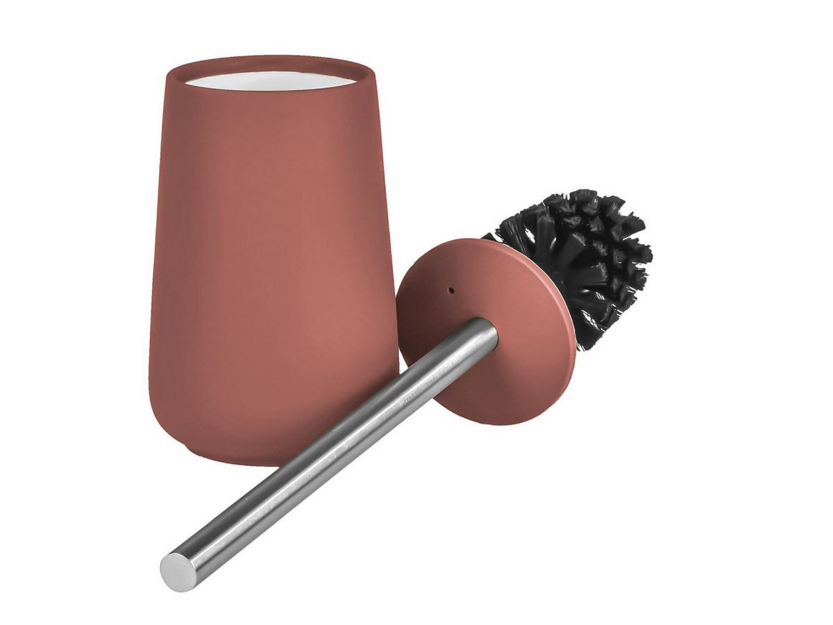 BAD ACCESSOIRES SET Nova 2tlg. peach red (pfirsich rot) - Rot, Kunststoff (23/29/23cm) - Zone Denmark