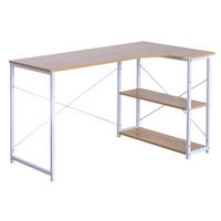 SCHREIBTISCH 120×71,5×74 cm Hell Eiche und Weiß - Braun, Holz (120/74/71.5cm) - Kaket