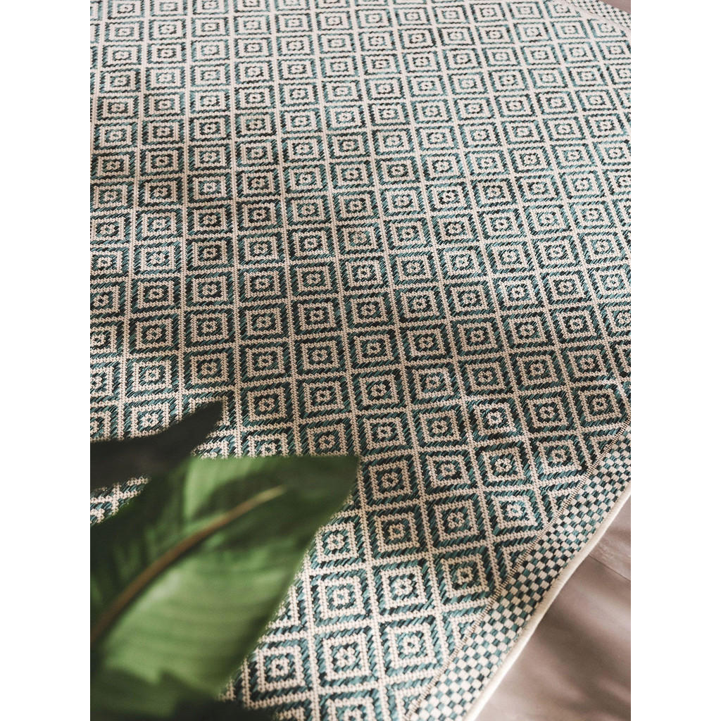 Thumbnail - benuta Nest Outdoorteppich, Blau, Textil, Grafikmuster, Rechteckig, 200x290 cm, Oeko-Tex® Standard 100, wasserabweisend,...