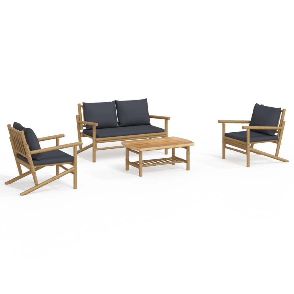 vidaXL Garten-Lounge-Set Dunkelgrau