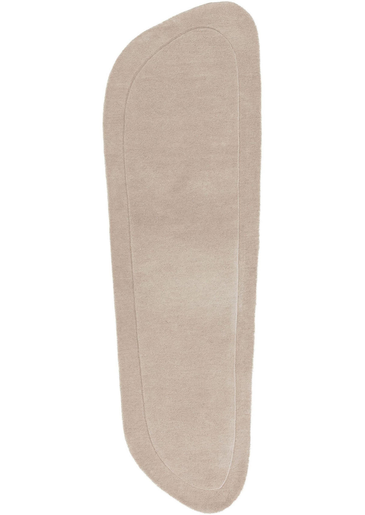 WOLLTEPPICH Shape Cream 80x250 cm - Creme, Textil (80/250cm) - benuta Pure