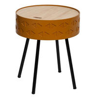 COUCHTISCH rund, Braun, Schwarz 38,5/45,5 - Braun, Metall (38.5/38.5/45.5cm) - Atmosphera Createur d´interieur