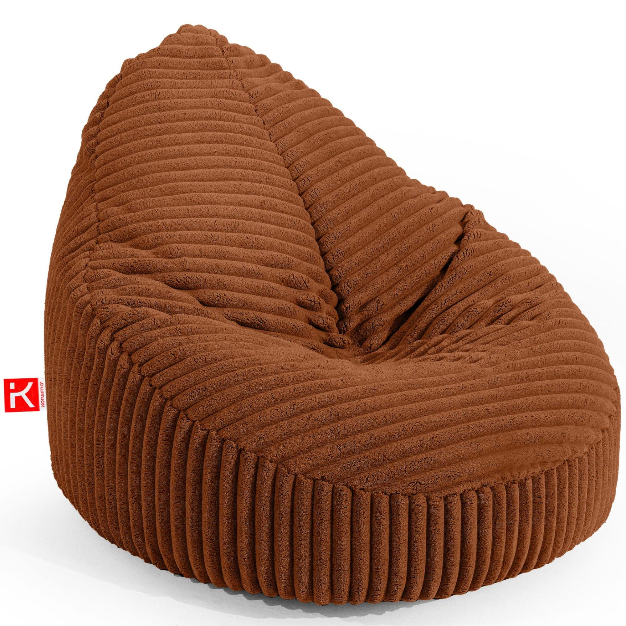SITZSACK COSMO II aus Kordstoff, Dunkelorange - Dunkelorange, Textil (85/80/85cm) - KONSIMO®