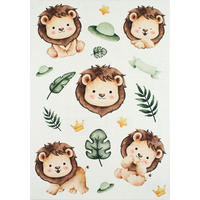 KINDERTEPPICH mit beigem Löwenmotiv Happy 160x230 cm - Beige, Textil (160/230cm) - Nazar Rugs