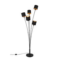STEHLAMPE TOMMY - Schwarz - 0/0/163 cm - Schwarz, Metall (48/48/163cm) - Trio Leuchten