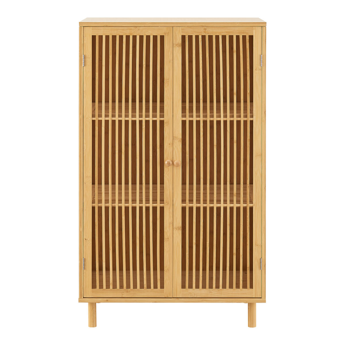 KOMMODE Grong - Naturfarben, Holz (66/110/40cm) - [en.casa]